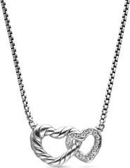 David Yurman Double Heart Pendant Necklace