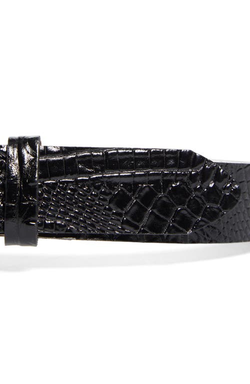 L'agence Brisa Laced Croc Embossed Belt