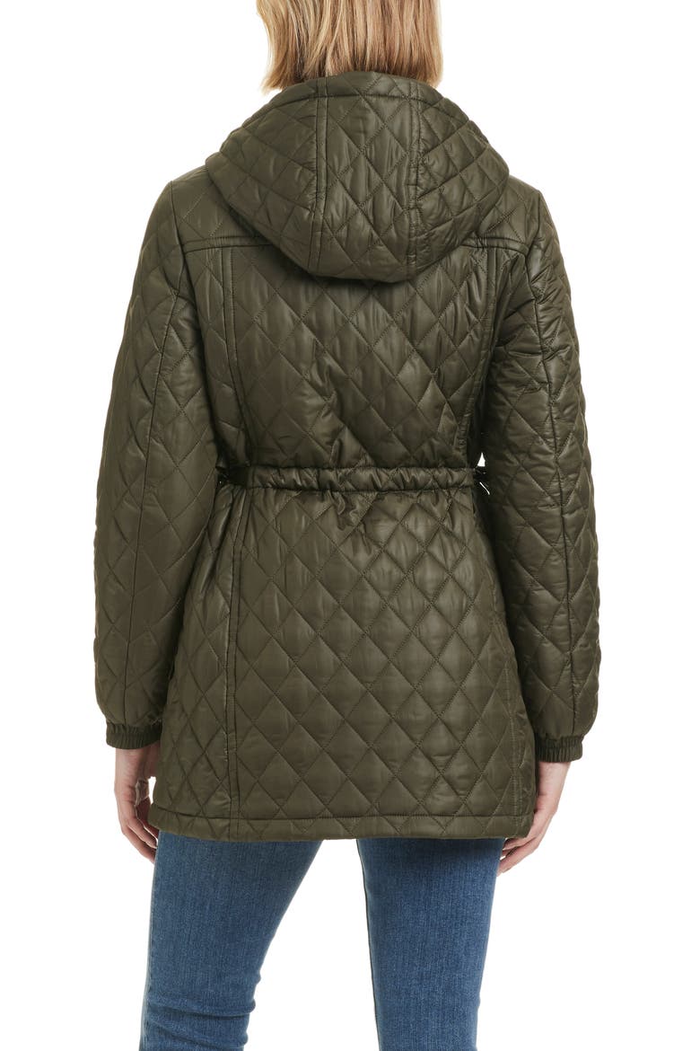 water resistant diamond quilted jacket, Alternate, color, NEW DARK OLIVE