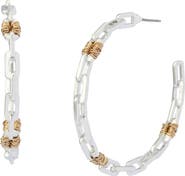 Robert Lee Morris Paper Clip Hoop Earrings