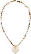 SAACHI Beaded Heart Pendant Necklace