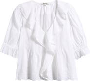 Madewell Ruffle Puff Sleeve Top