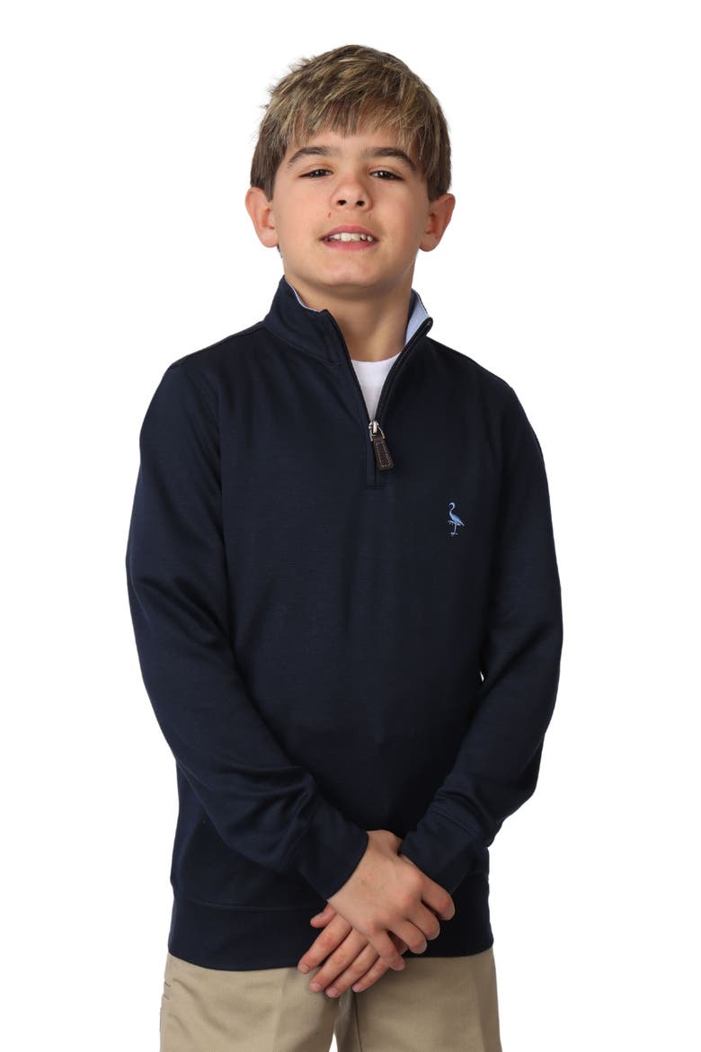 Kids' Quarter Zip Pullover, Main, color, NAVY