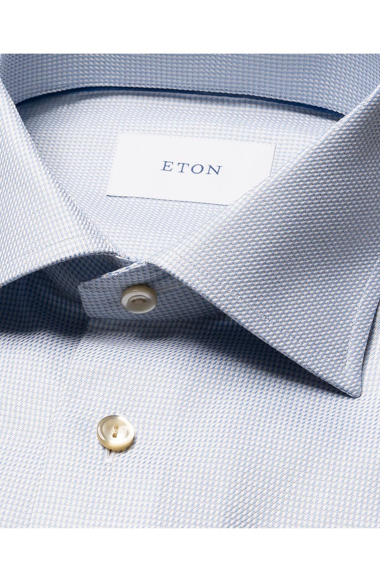 Eton Contemporary Fit Semi Solid Dress Shirt, Alternate, color, Light Beige