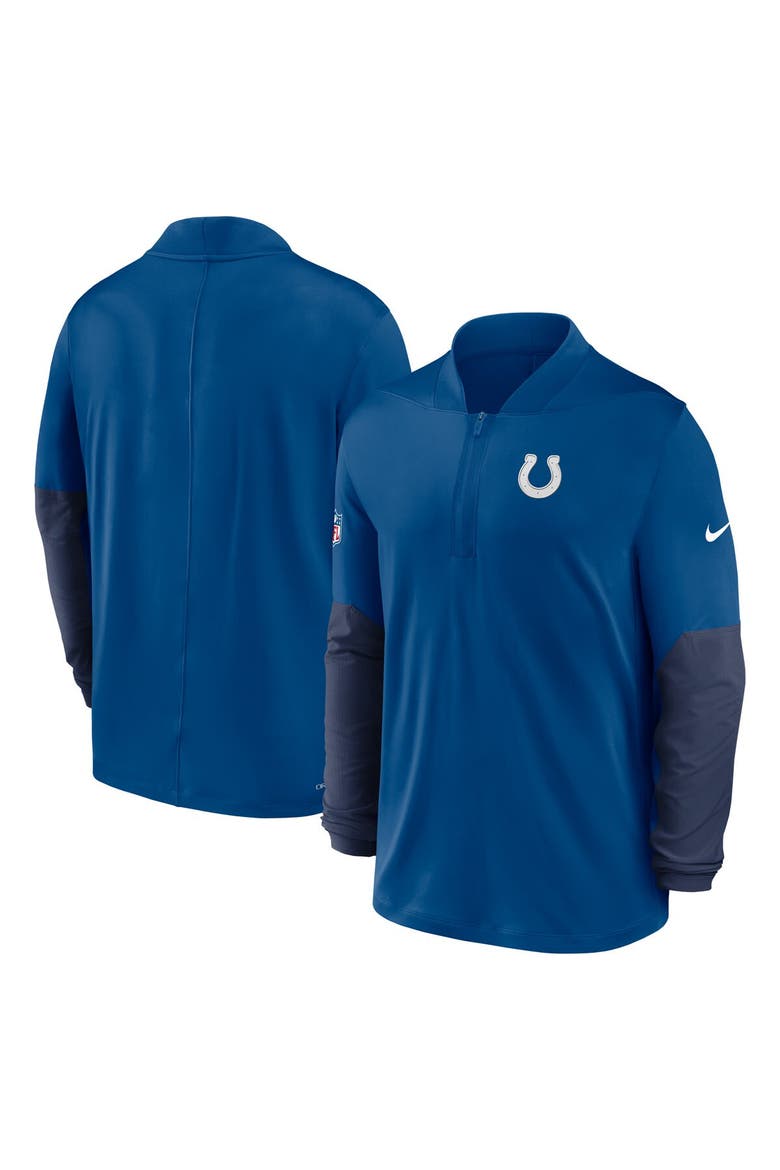 Men's Nike Royal Indianapolis Colts Sideline Dri-FIT Half-Zip Pullover, Alternate, color, Royal