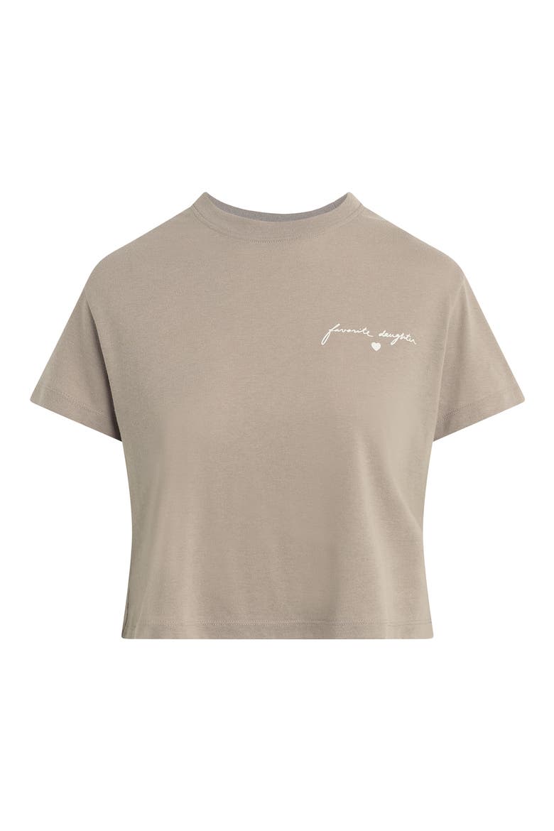 The Signature Crop Graphic T-Shirt, Alternate, color, SOFT TAUPE/ GARDENI