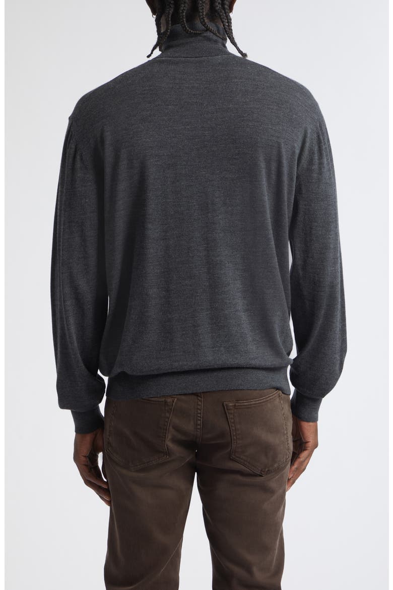 Ultrafine Merino Wool Turtleneck Sweater, Alternate, color, TCQ CHARCOAL