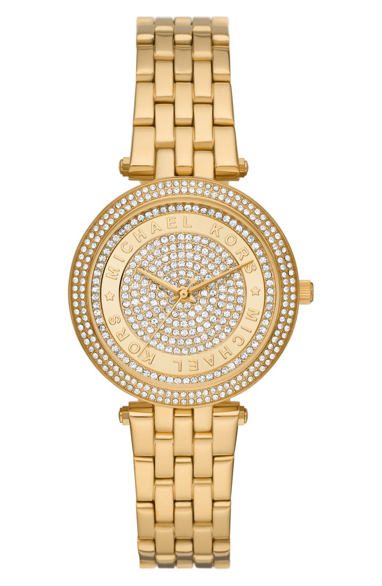 MICHAEL Michael Kors Darci Pavé Crystal Bracelet Watch, 33mm, Main, color,