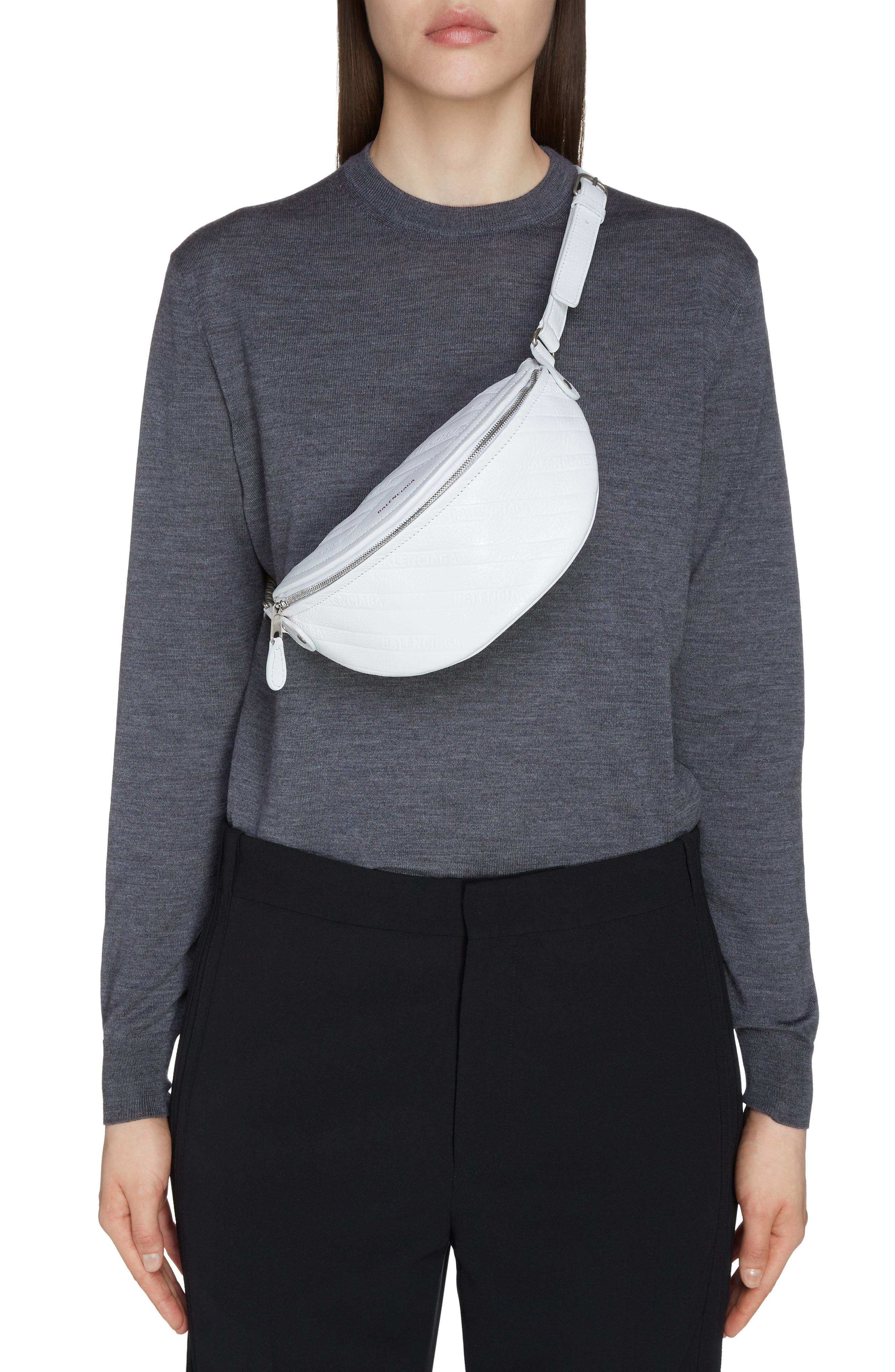 Balenciaga Extra Small Souvenir Leather Belt Bag, Alternate, color, 