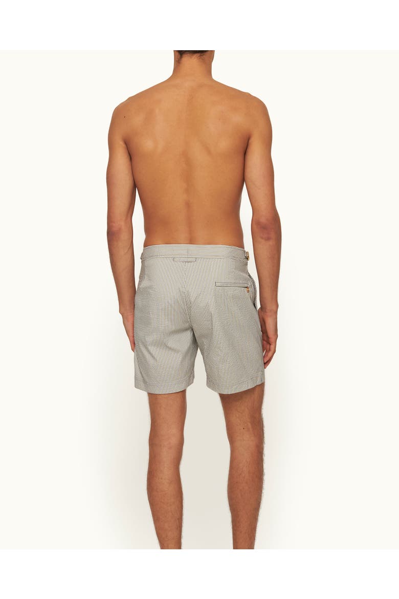 Bulldog Tailored-Fit Swim Shorts, Alternate, color, Khaki