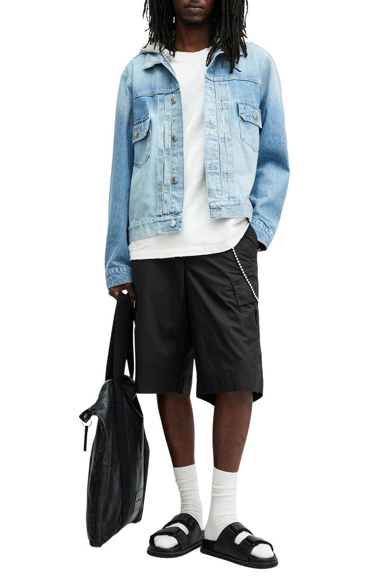 AllSaints Ardy Cargo Shorts, Alternate, color, Black