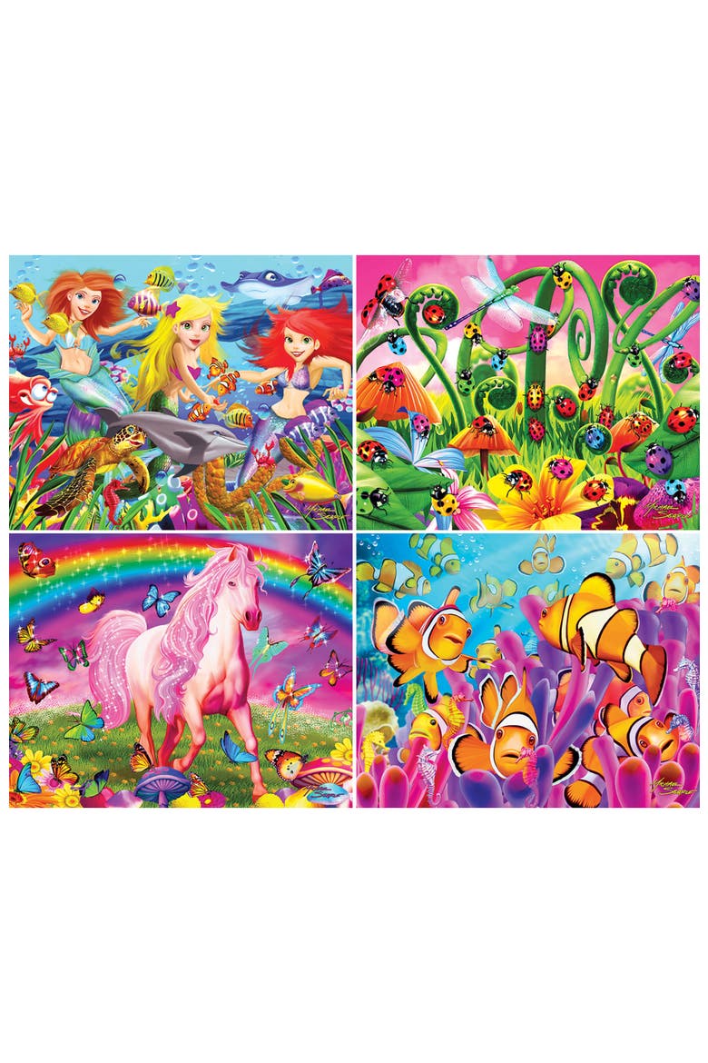 Glow in the Dark 100pc Puzzles 4-Pack V1, Alternate, color, Multicolor