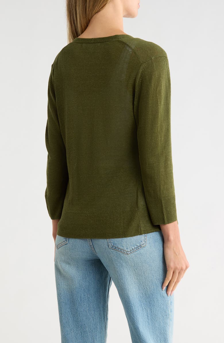 Tommy Bahama Addison Linen Blend Cardigan, Alternate, color, Palm Verde