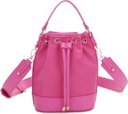 Mali + Lili Ella Nylon & Vegan Leather Bucket Bag