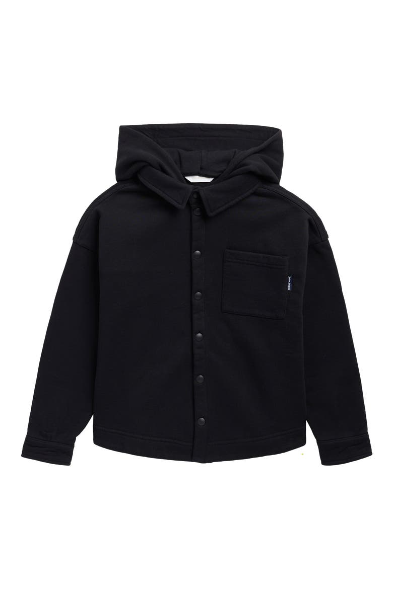 Kids' Classic Logo Oversize Hoodie, Main, color, BLACK - LIGHT BLUE