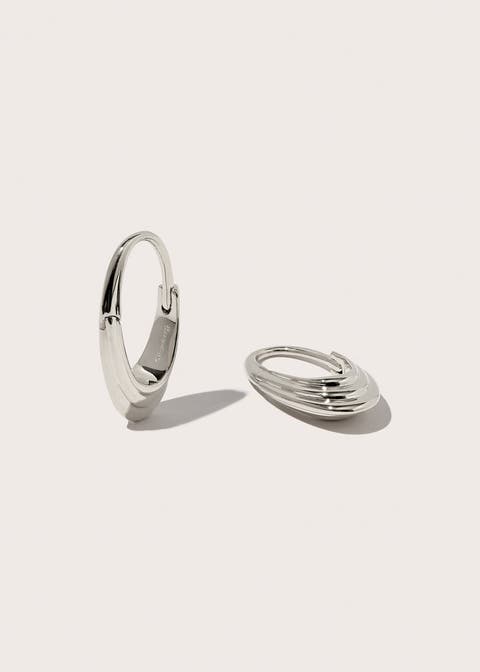 Roscida Ridged Hoop Earrings