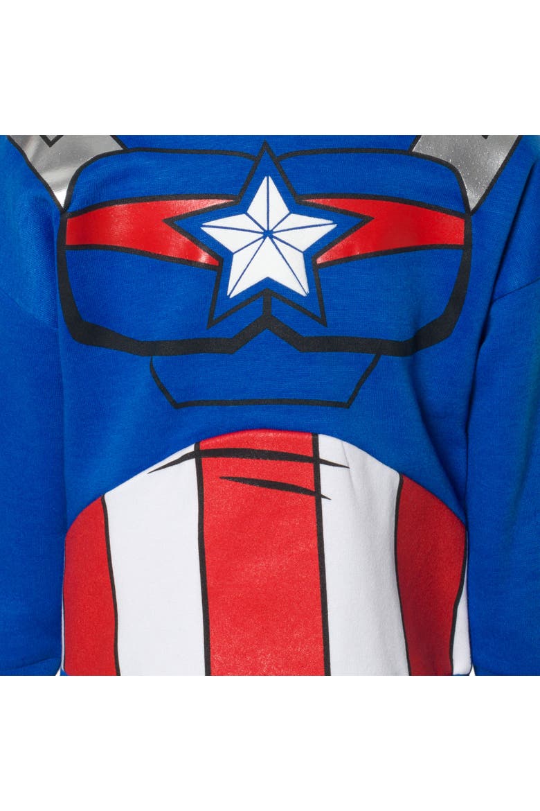 Avengers Cosplay Fleece Hoodie and Pants Set, Alternate, color, Captain America Blue
