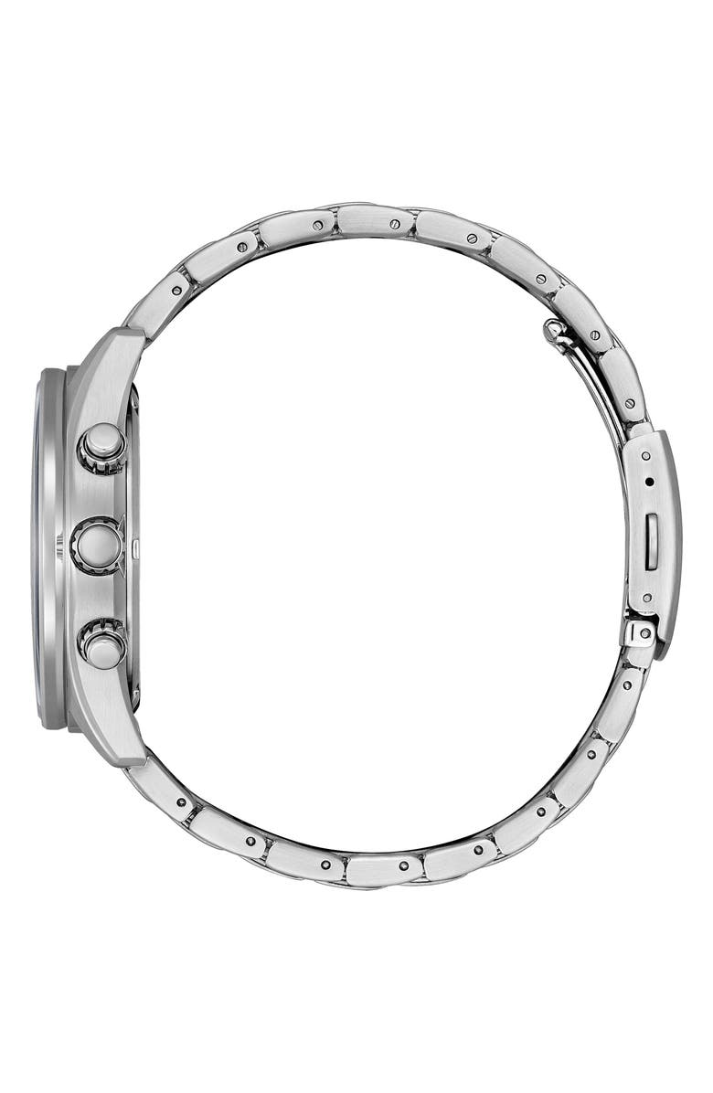 Citizen Eco Drive Chronograph Stainless Steel Bracelet Watch, 43mm, Alternate, color,