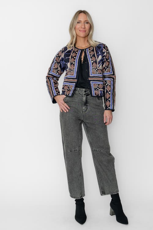 Central Park West Colette Reversible Quilted Jacket In Multi
