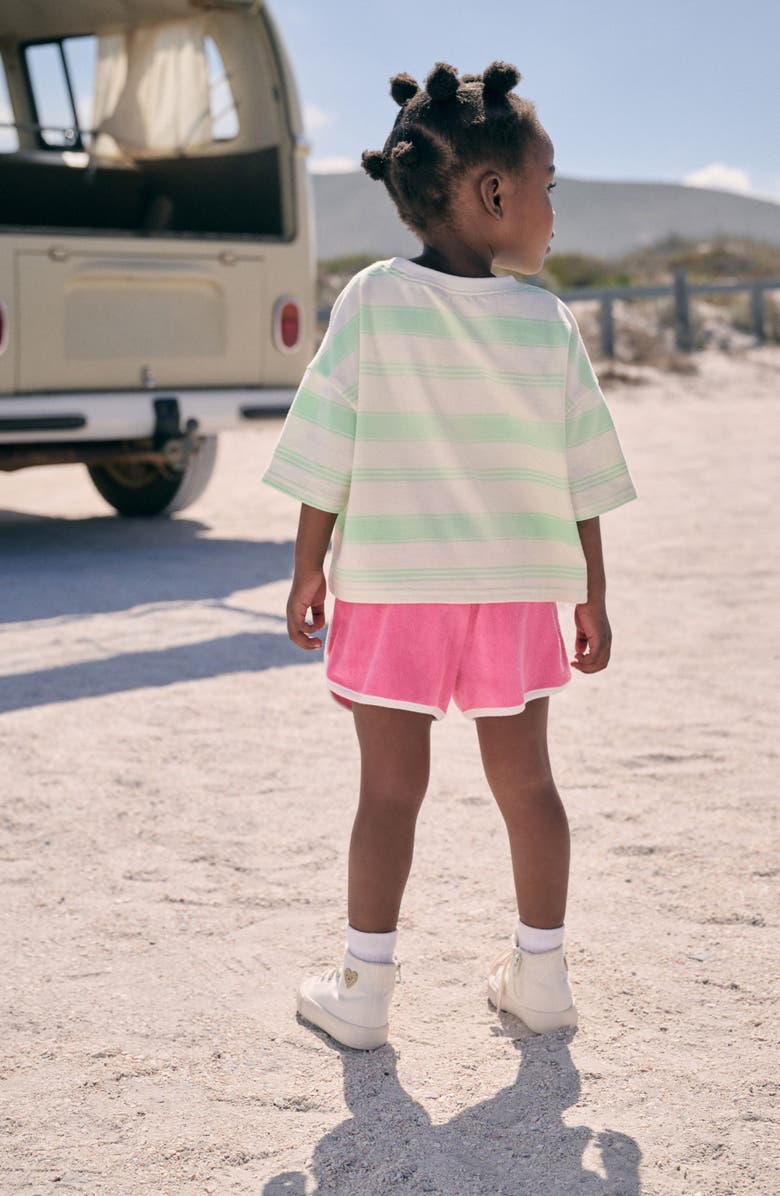 NEXT Kids' Fun Days Tennis Cotton Graphic T-Shirt & Terry Shorts Set, Alternate, color, Pink