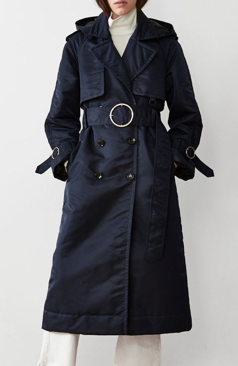 Down Filled Satin Trench