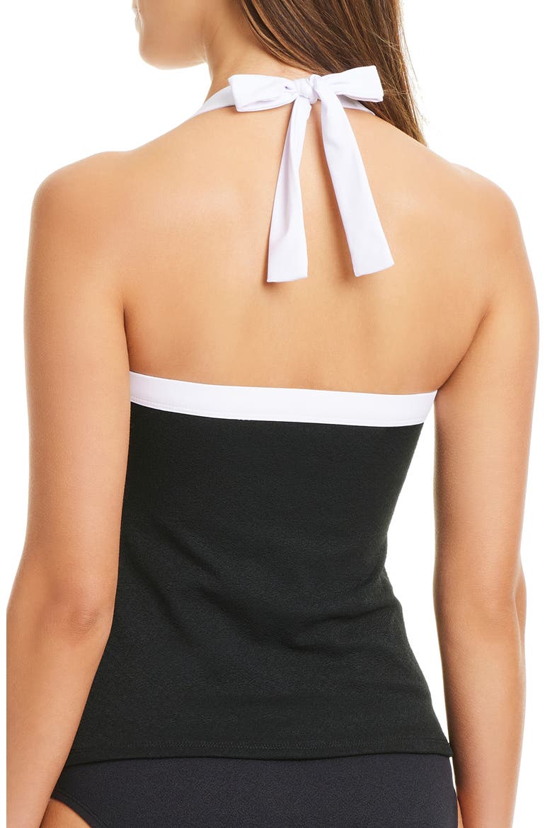 Halter Tankini, Alternate, color, BLACK