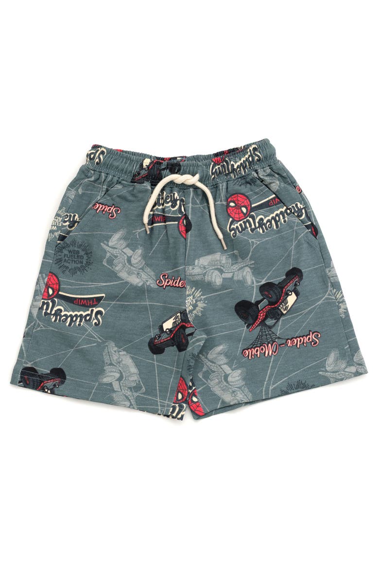 Spider-Man 2-Piece T-Shirt and Shorts Set, Alternate, color, Spider Man Navy Gray