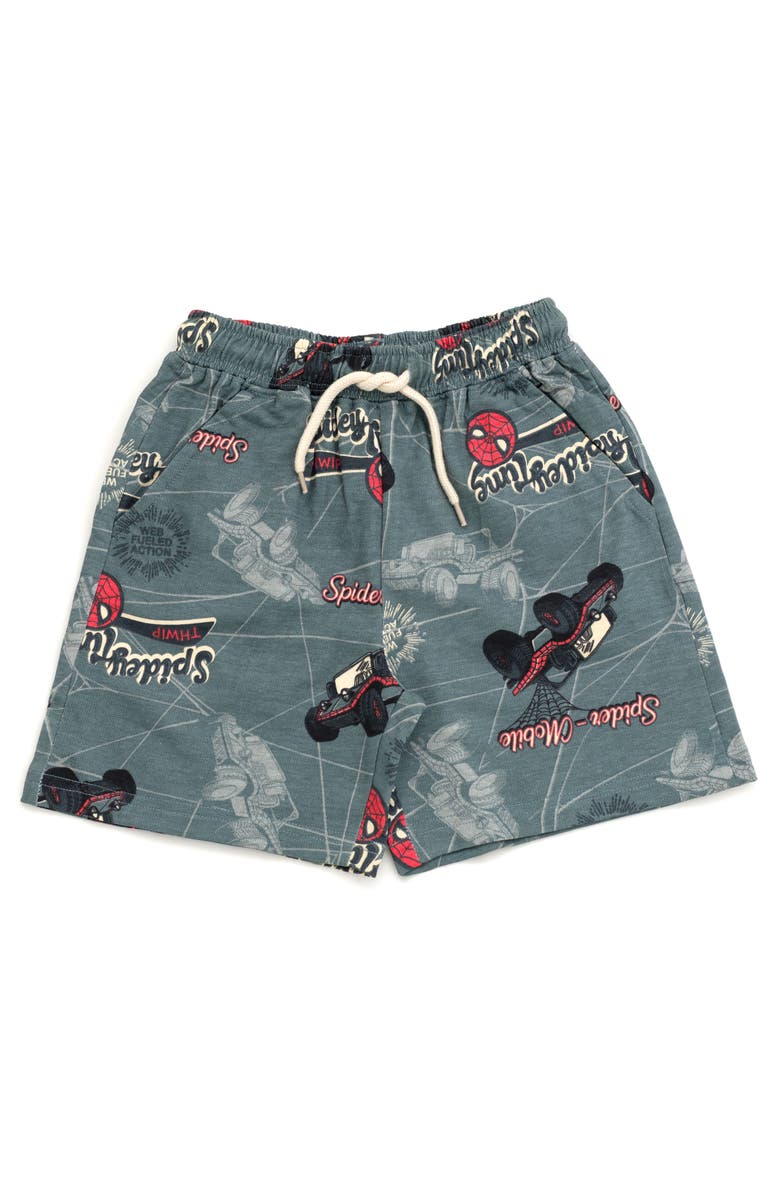 Marvel Spider-Man 2-Piece T-Shirt and Shorts Set, Alternate, color, Spider Man Navy Gray