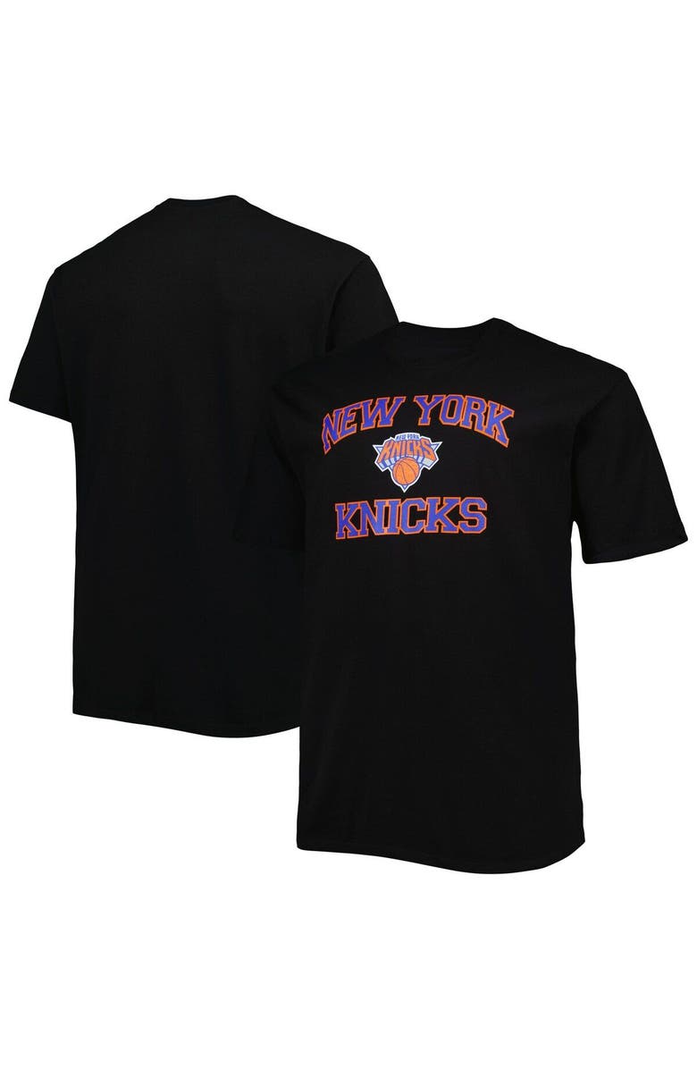 PROFILE Men's Black New York Knicks Big & Tall Heart & Soul T-Shirt, Alternate, color,