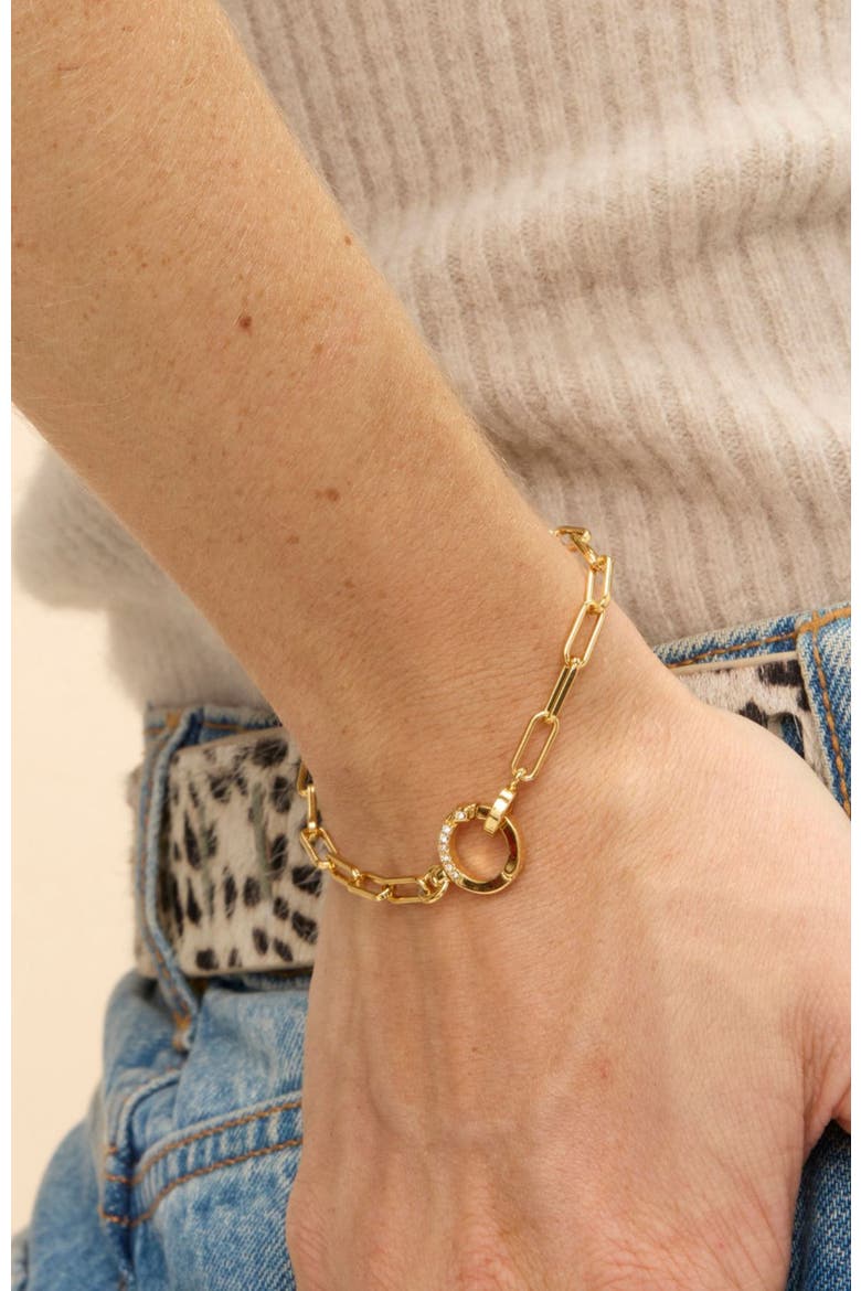 Tatum Link Bracelet, Alternate, color, Gold