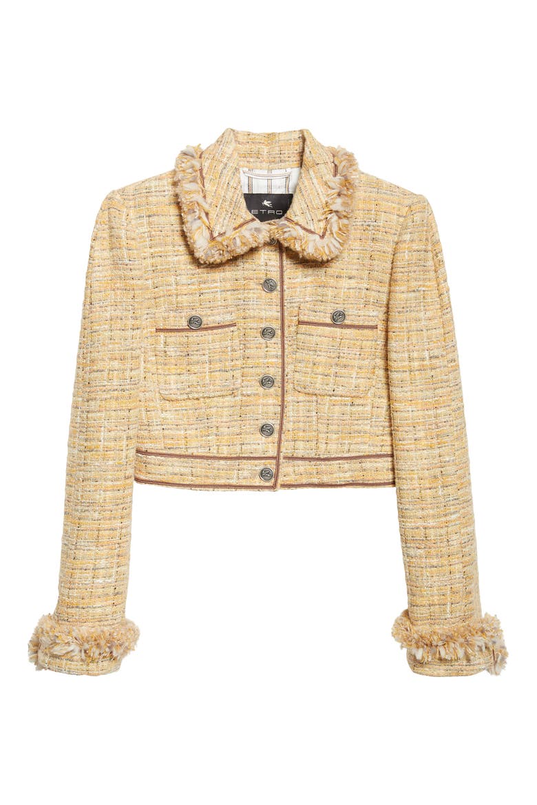 Crop Tweed Jacket, Alternate, color, MULTICOLOR ON BEIGE BASE