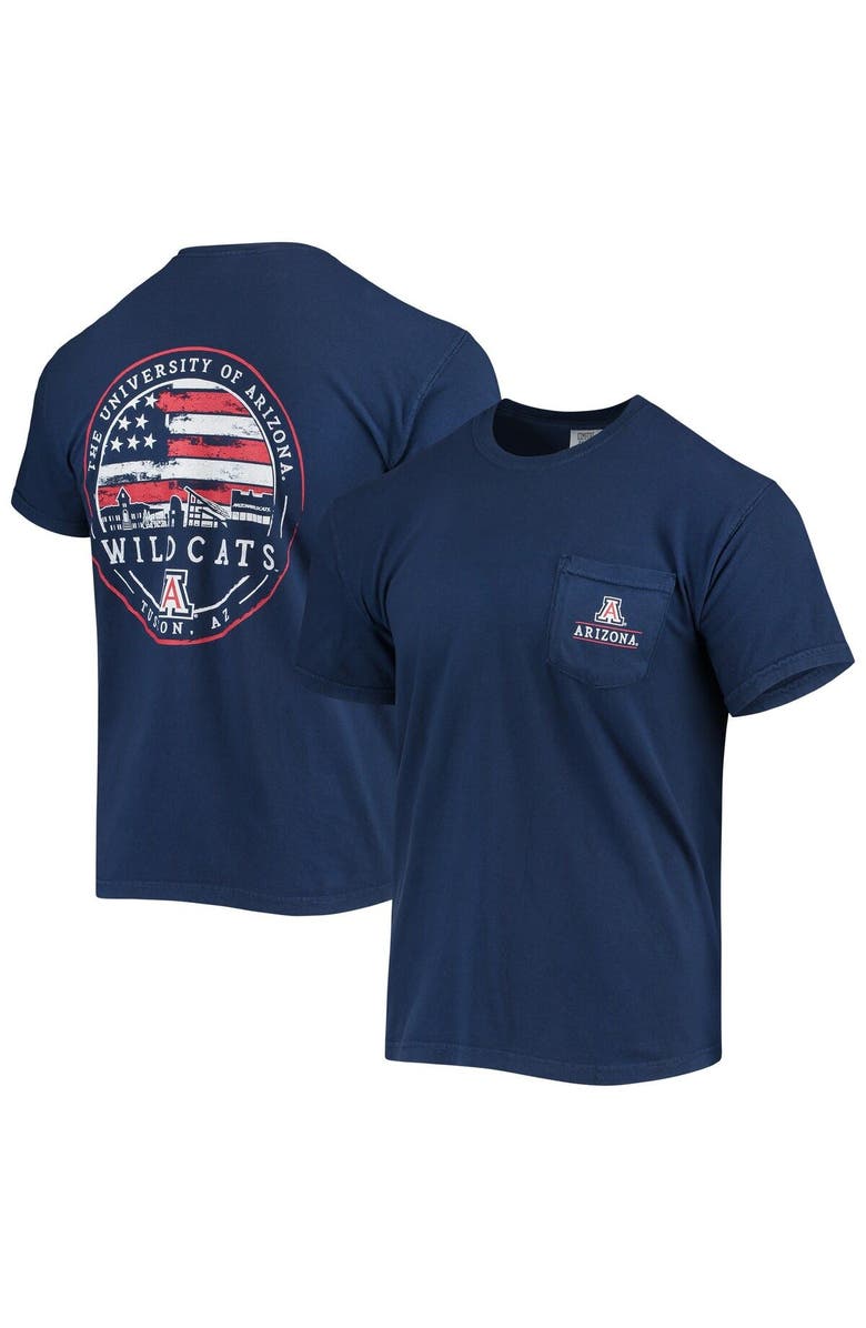 IMAGE ONE Men's Navy Arizona Wildcats Campus Americana T-Shirt, Main, color, 