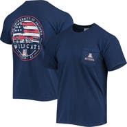 IMAGE ONE Men's Navy Arizona Wildcats Campus Americana T-Shirt