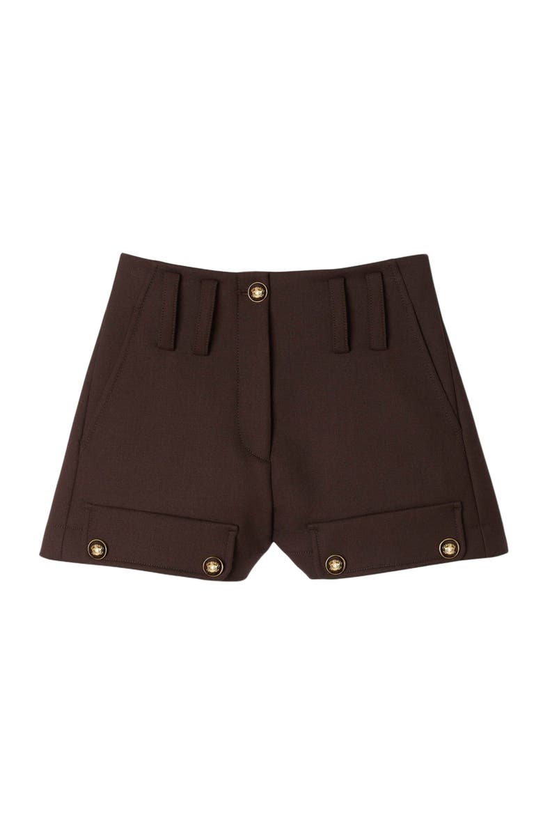 SANDRO Buttoned carpenter shorts, Alternate, color, Brown
