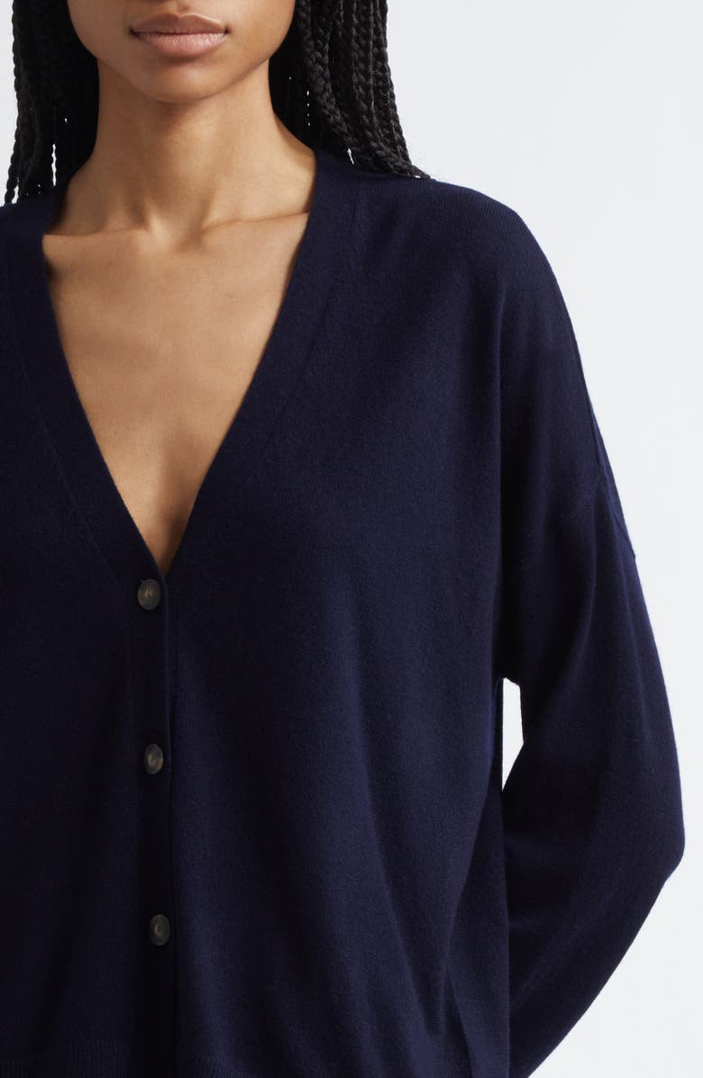 MM by Max Mara Magda Wool & Cashmere Cardigan, Alternate, color, Navy
