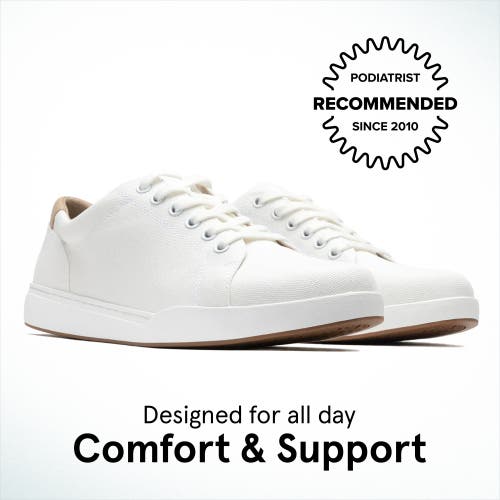 Abeo Encore Sneaker In White Canvas - Regular