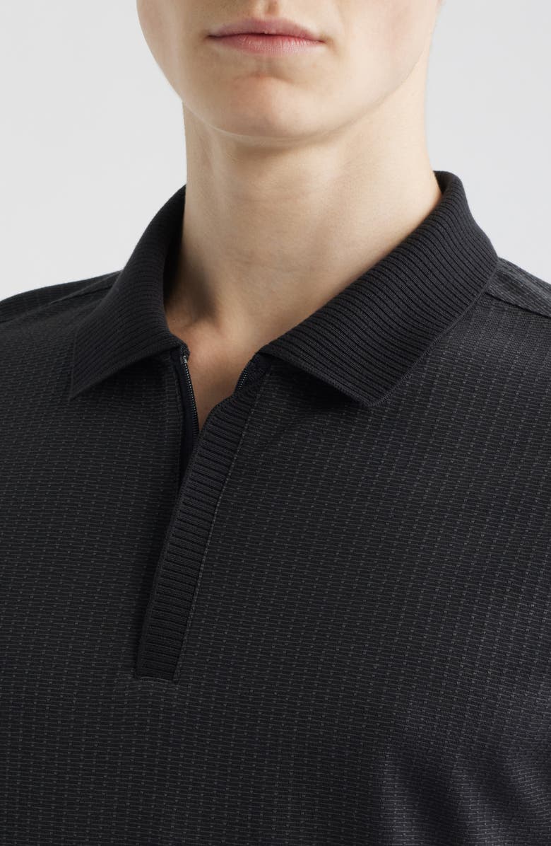 Robert Barakett Whistler Half Zip Polo, Alternate, color, Black