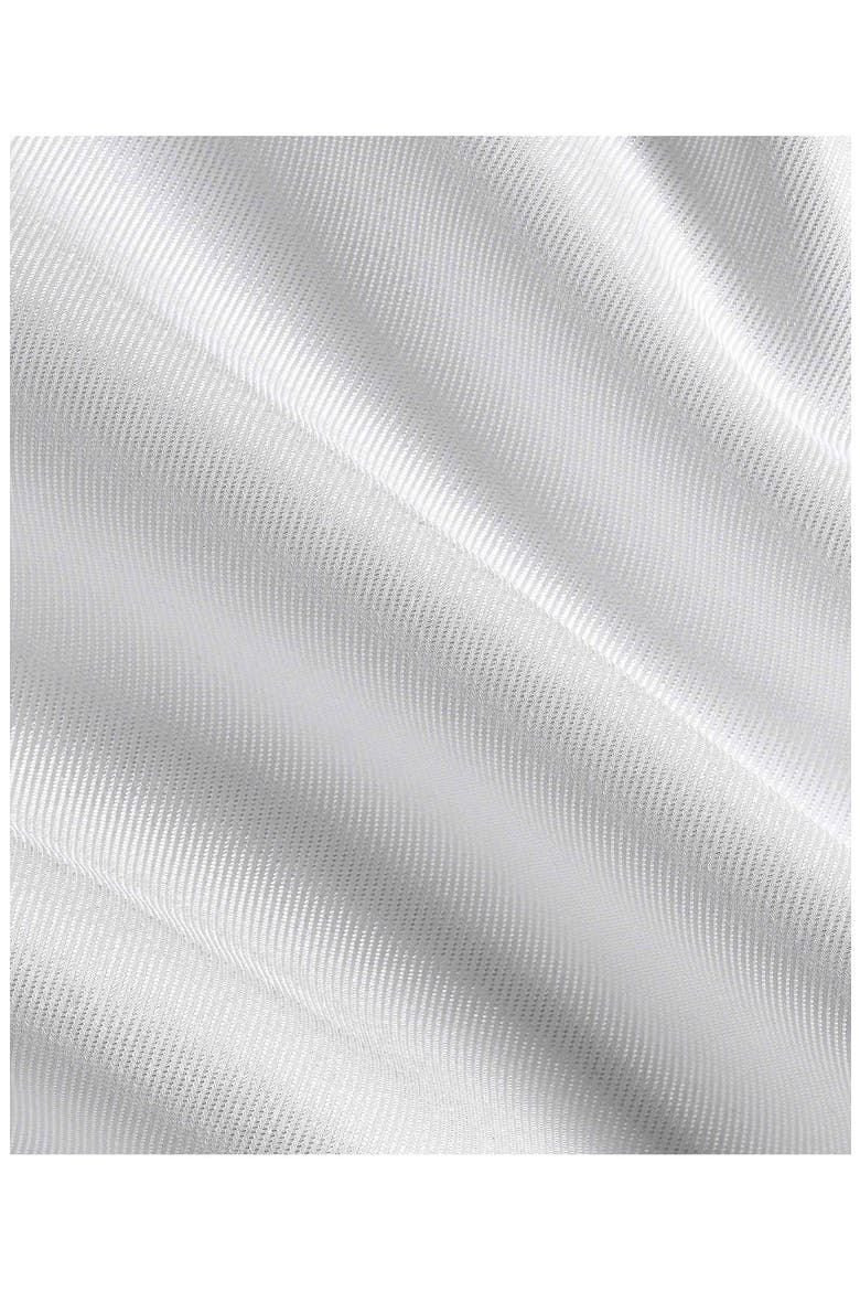 Trim Fit Cotton & Silk Dress Shirt, Alternate, color, WHITE