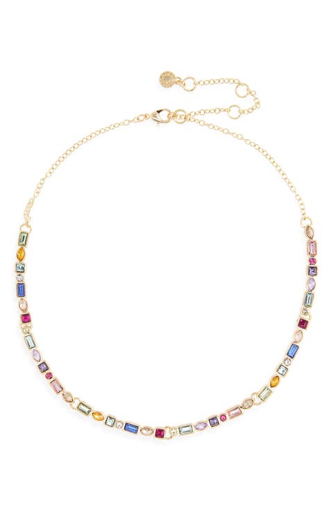 Mixed Crystal Frontal Necklace
