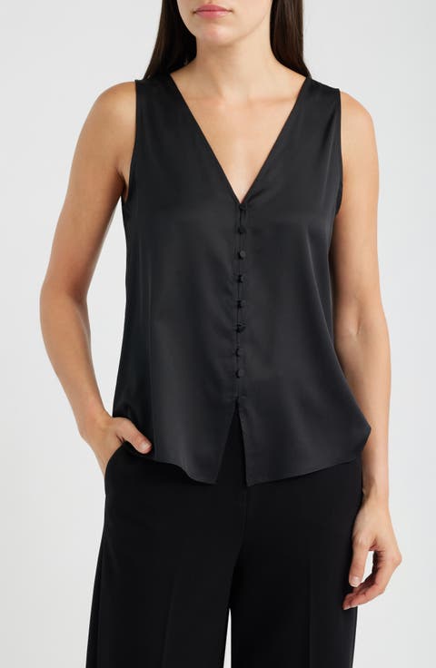 Colette Silk Blend Button-Up Top