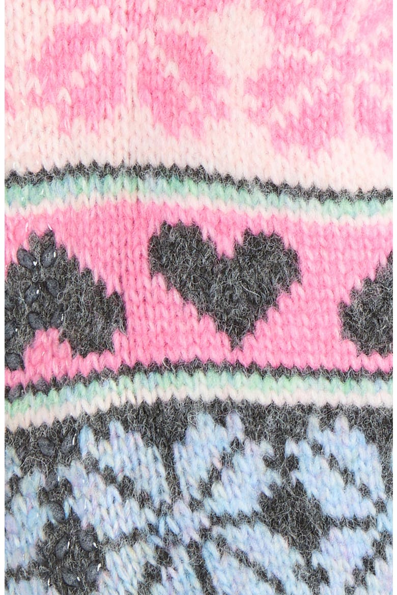 Fair Isle Cottage Crew Socks, Alternate, color, DARK GREY HEATHER MULTI