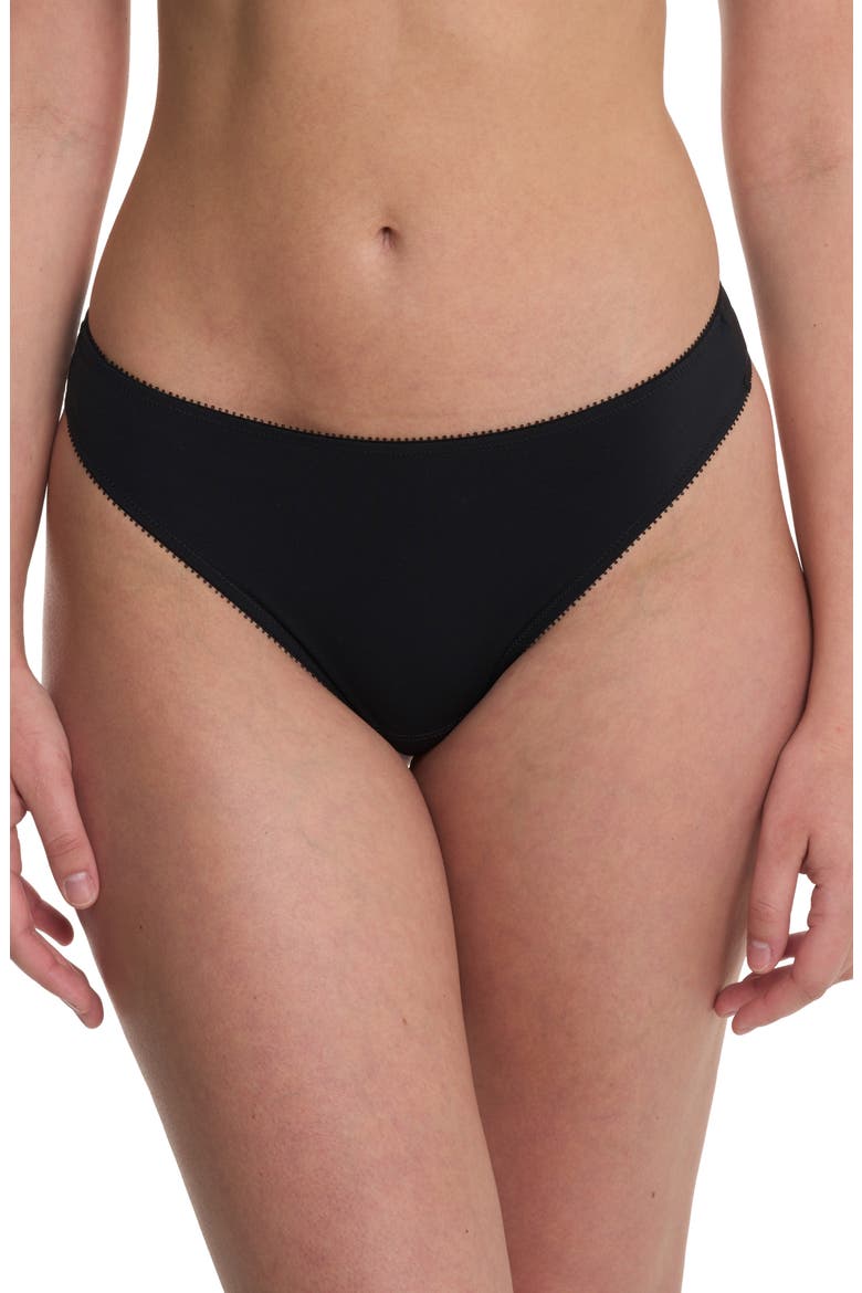 Persuasion Stretch Lace Thong, Main, color, BLACK