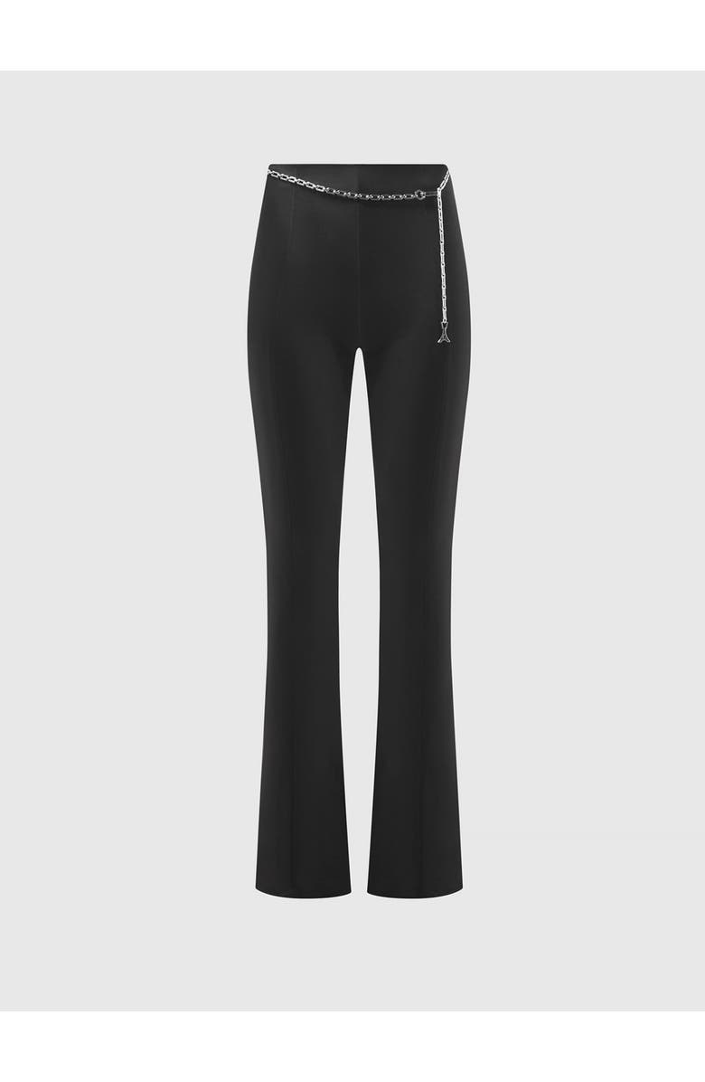 Manière De Voir Fit and Flare Leggings with Chain, Alternate, color, Black