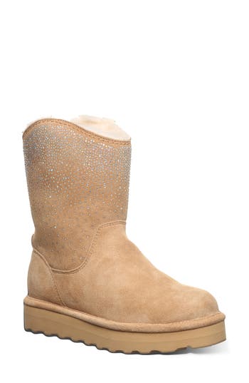 Bearpaw Glam Platform Western Boot In Brown