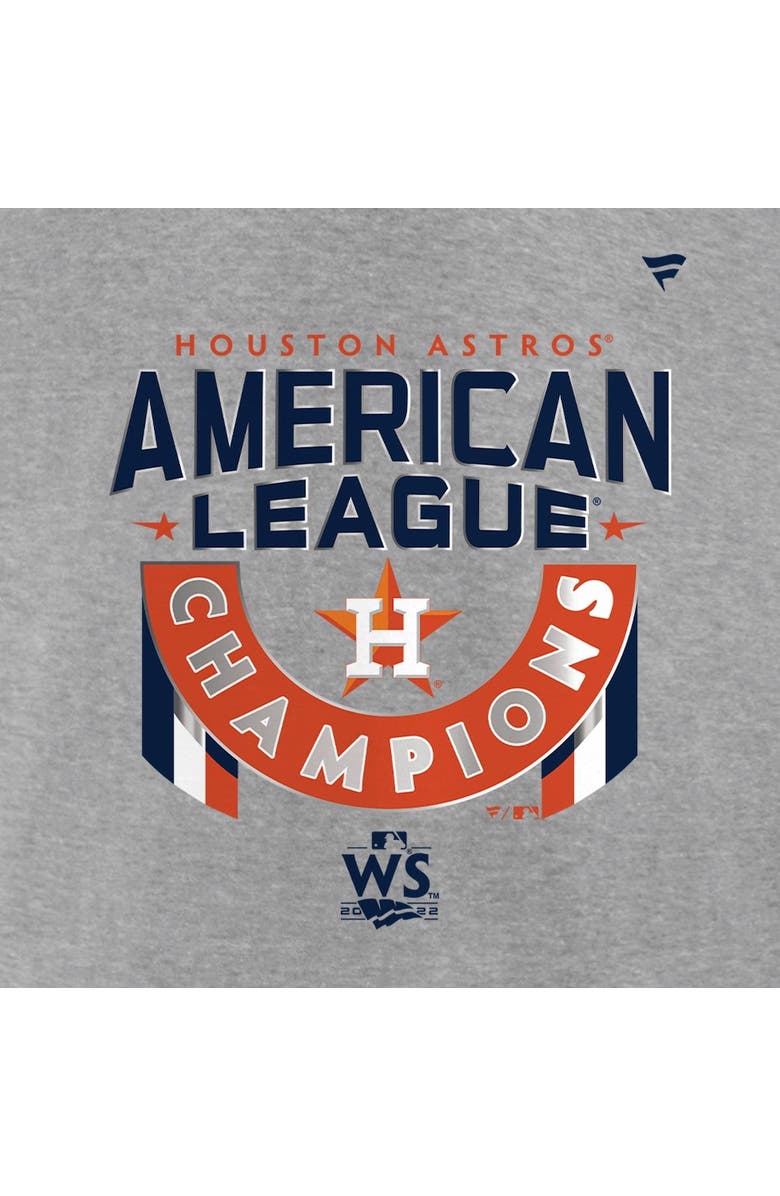 FANATICS Men's Fanatics Heather Gray Houston Astros 2022 American League Champions Locker Room Pullover Hoodie, Alternate, color,