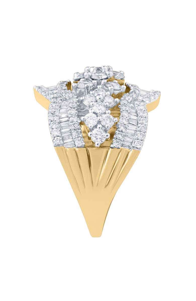 LuvMyJewelry Mariselle 2.00 Cts Natural Diamond Cluster 14K Gold Ring, Alternate, color, 14K Yellow Gold