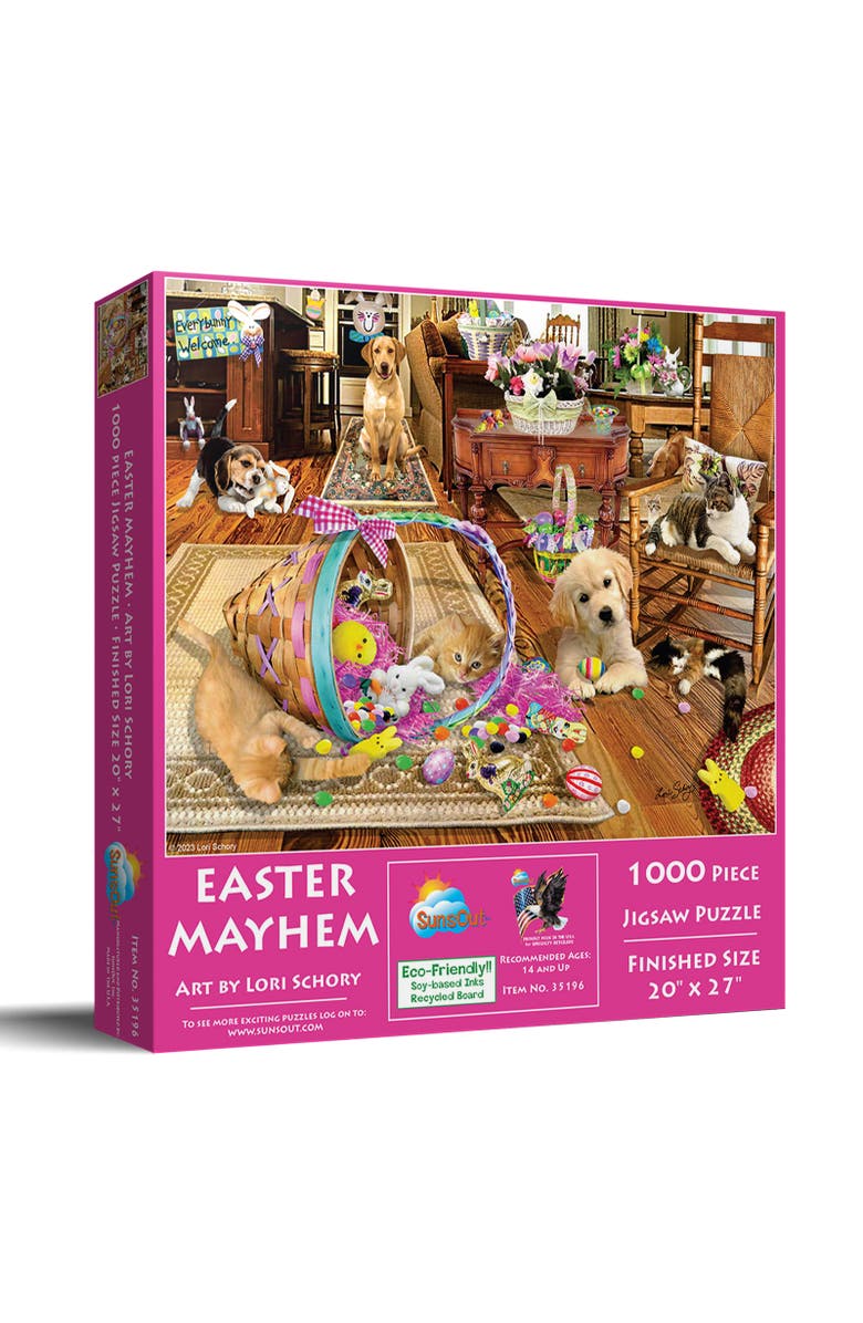 Sunsout Easter Mayhem 1000 piece Jigsaw Puzzle for Adults, Main, color, Multicolor