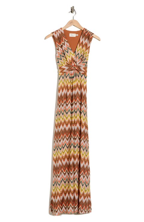 Sleeveless Twist Front Maxi Dress