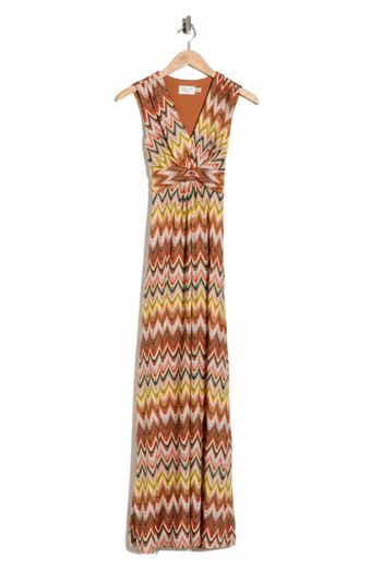 Eliza J Sleeveless Twist Front Maxi Dress