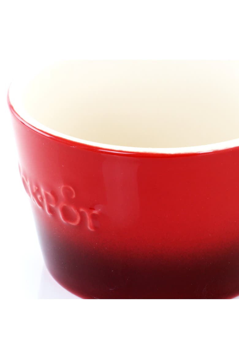2 Piece 8 Ounce Stoneware Ramekin Set, Alternate, color, Red